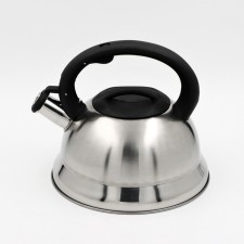 A kettle with a stainless steel whistle “Rio”, 2.8 liters, a fixed handle, the color of the chrome