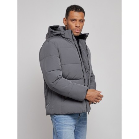 Male Winter jacket, size 58, dark gray color-8
