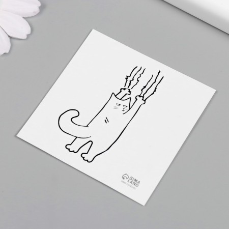 Tattoo on the body Black "Case Claus" 6x6 cm-4