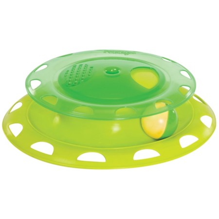 Petstags "track" toy for cats, with a cat mint container