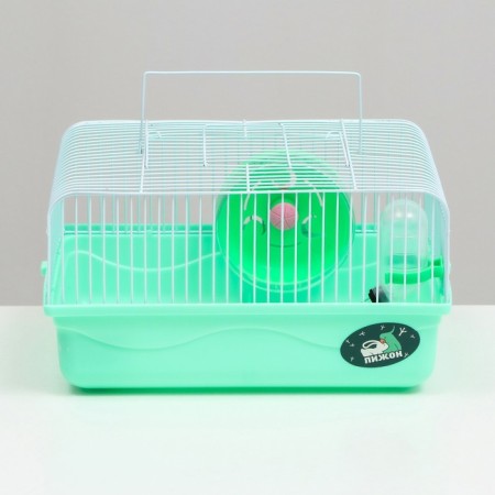 Cell for rodents "Pijon", 31 x 24 x 17 cm, green-1