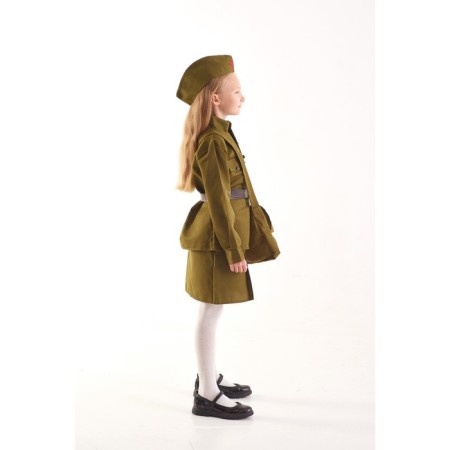 Костюм военного "Санитарка" для девочки, 8-10 лет, рост 140-152 см-1