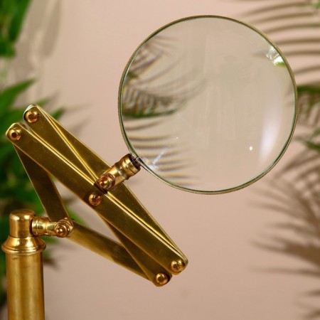 Lupa desktop "zig-zag" 20 cm, brass-2