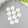 Beads for creativity plastic "Round flat pearl" set 10 pcs 1.6x1.6x0.5 cm