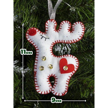 Set for creativity. Soft toy made of felt "New Year's toys" 6 pcs.-4