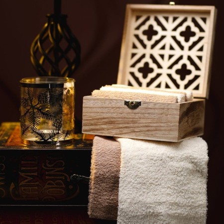 Arya Home tanked towel, 300 grams, size 30x30 cm, 6 pcs, ecruil color, brown-2