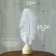 Feather for decor, length: from 45 to 50 cm, white color