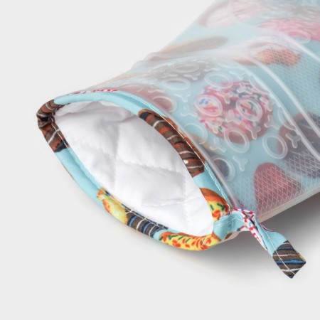 Mitten for hot shares "Donuts", silicone, 29.5 × 18 × 1 cm-2