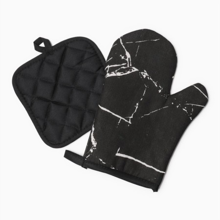 Kitchen set 2 objects of the share color is black, a brush 17*17 cm, mittens 26*16 cm, 100% p/e-2