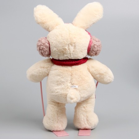 Soft toy "Little Friend", skiing, red scarf-6