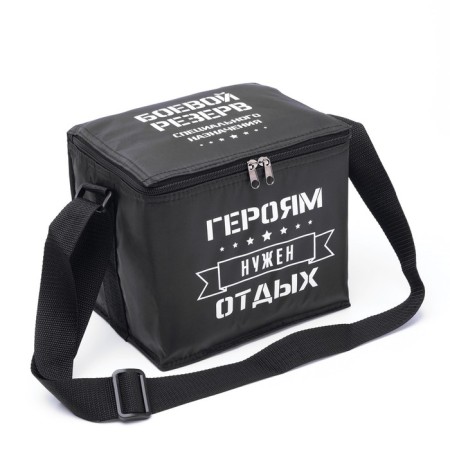 Thermosuma for beer, 8 l, "heroes need rest", 22 x 18.5 cm-1