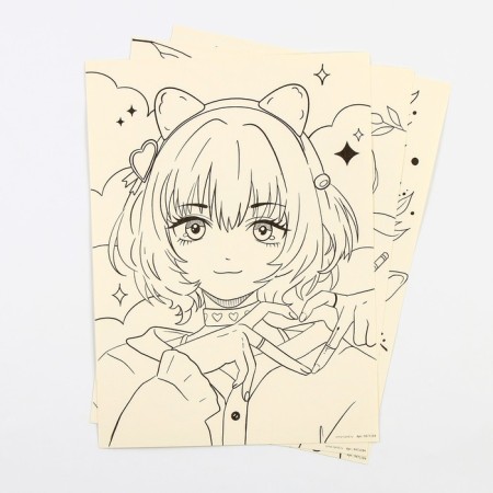 Sketching on the watercolor paper "Anime"-4