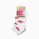 Women's socks "lips", white color, rr 23-25