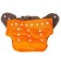 Panties-scammer, reusable, carbon-bamboo fabric, orange color, from 0-36 months.