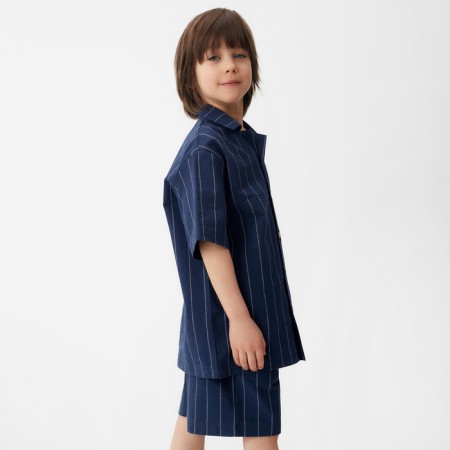 A suit for a boy (shirt, shorts) KAFTAN, R.36 (134-140). blue-2