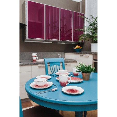 Porcelain shade “Cosmos”, d = 18.5 cm, red color-7