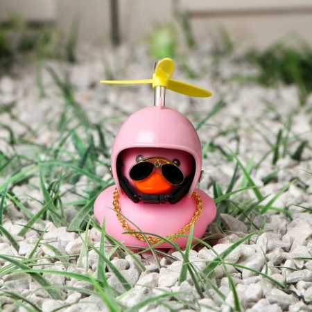 Duck with propeller, pink color, star