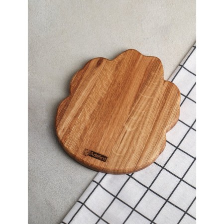 Board for feeding the author "Tiger's paw", 19 × 22 × 2 cm, natural oak-4