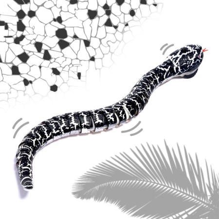 The animal radio -controlled "snake", light, works from the battery, the color is black-6