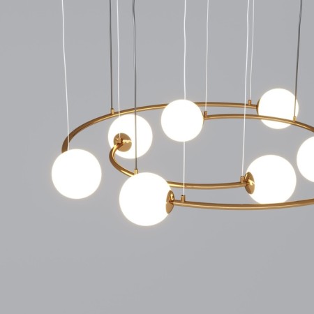 Suspended lamp with glass lactations BROOK, 5W, G9, 89x84x120 cm-1
