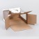 Box for cake 2 windows, with handles, white, 25 x 25 x15 cm