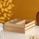 Kashpo wooden with 4 compartments 25x22x8.5 Natural