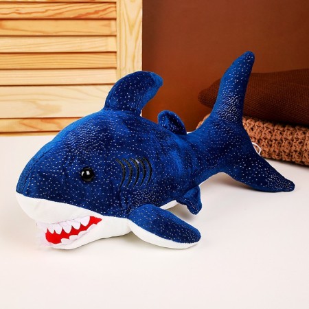 Soft toy "Shark", 40 cm, blue color