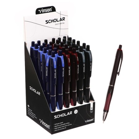 A set of ballpoint pens 36 pieces, 0.5 mm, automatic Vinson, oil rod, with a rubber holder