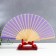 Fan bamboo, textiles h = 21 cm "monocet" in a box, lilac