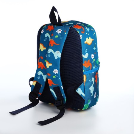 A backpack with a zipper, an outer pocket, the color is turquoise-3