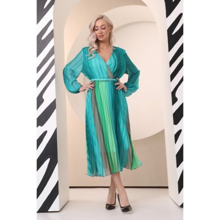Women's dress, size 46, green color-4