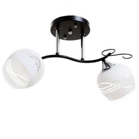 Milava chandelier 2he27 40W black-chromium 54x22x27 cm Bayerlux