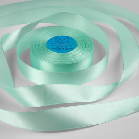 Satin tape, 25 mm × 33 ± 2 m, mint color No. 010