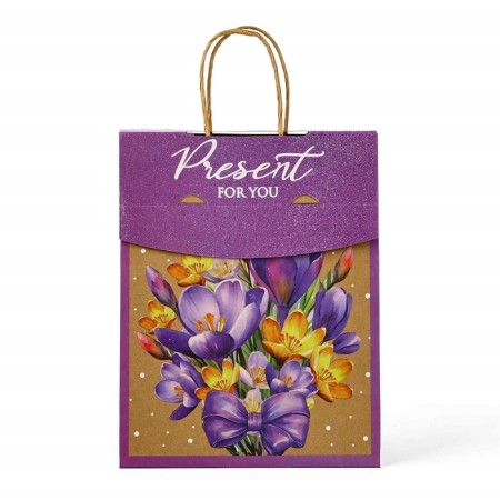 A package with a “gift” valve, flowers, craft, glitter, 19.5 × 10 × 25.2 cm-1