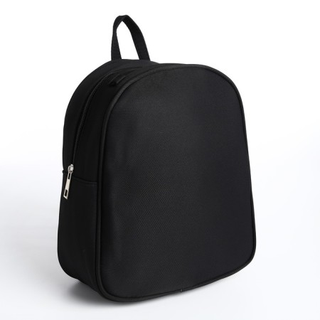 School textile Backpack with ears on hairpins, 27x23 cm, black color-7