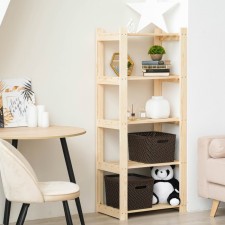 Wooden rack reinforced 150x64x37.5cm, 5 shelves