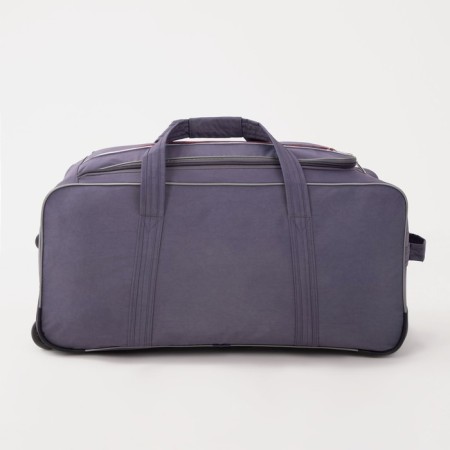 Road bag on wheels, lightning department, 3 outer pockets, gray color-1