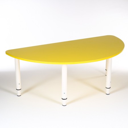 Table semicircle growing GR.0-3 on a metal frame, yellow