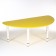 Table semicircle growing GR.0-3 on a metal frame, yellow