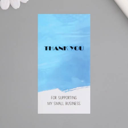 Stick Paper Gratitude "Thank you" blue set 50 pcs 10x5 cm-1