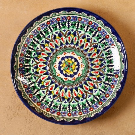 Largan Rishtan ceramics "Patterns", 31 cm, blue-3