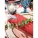 Serving napkin Waxbird, size 40x40 cm, red color