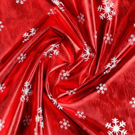 Lotkot for needlework "White Snowflakes", red, 50 × 150 cm-3