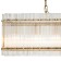 Suspended indigo, 12024/6PL BRASS. 6x40W, E14, 800x220x275/1475 mm, transparent color