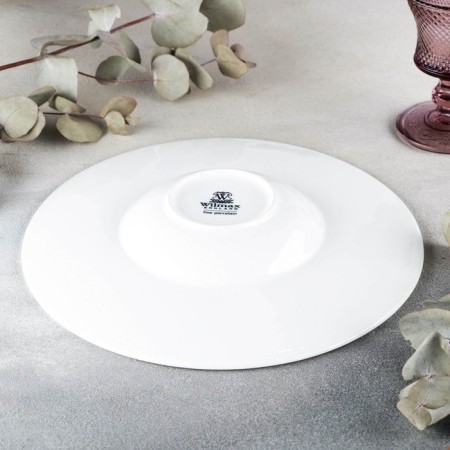 Porcelain plate Wilmax, 280 ml, d = 28 cm, white color-2