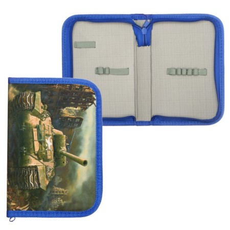 Penal School "Tank", 13 x 19.5 cm, 1 section, on lightning, fabric