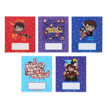 Notebook 12 sheets, in the ruler, "Harry Potter", cover coated cardboard, offset unit, mix