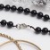 Beads ball No. 8 through the node "Agate Black", 60 cm