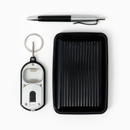 Gift set 3v1 (pen, business card, flashlight with opening)-1