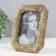 Photo frame Polystone 10x15 cm "Tree bark" Motted angles gold 14.3x18.8 cm